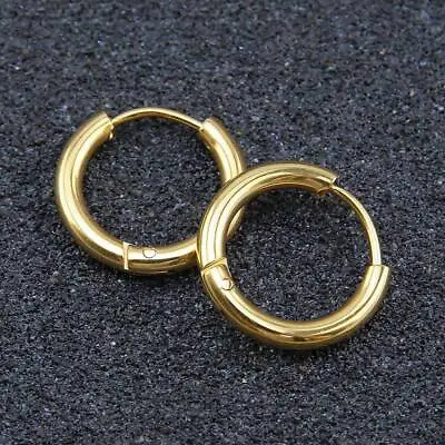 Men Women Stainless Steel Huggie Hoop Earrings Cartilage Piercing Nose Hoop Ring • $5.79