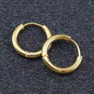 Men's Stainless Steel Small Hoop Earrings Ear Cartilage Lip Piercing Nose Hoop • $5.49