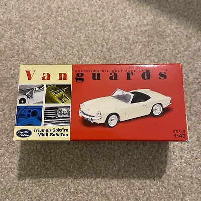 Vanguards Triumph Spitfire MK III Soft Top 1:43 Box Jasmine Yellow Black Roof • £25