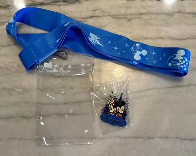 2016 Disneyland Lanyard Mickey And Minnie Mouse Pin ID Holder Sealed • $9.99