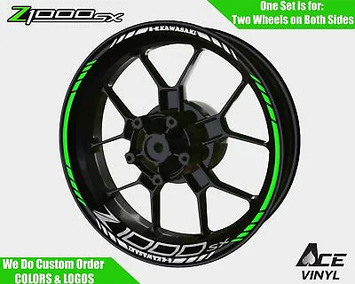 Kawasaki Z1000SX Wheel Decals Rim Stickers Tape Graphics Z 1000 1000R 1000SX • $29.99