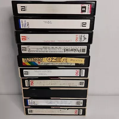 BETAMAX Blank Tapes Used 195 Min L750 For Betamax/Betacord Mixed Bundle X 10 • $29.99