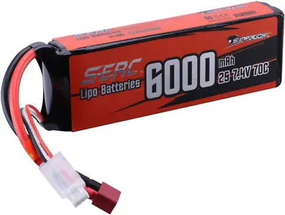 £64.62 • Buy SUNPADOW 2S Lipo Battery 7.4V 6000Mah 70C Soft Pack With Deans T Plug For RC Car