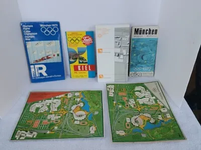 Lot Of Original 1972 Munich Olympic Maps- Maps Are Very Colorful-Hard To Find!! • $95