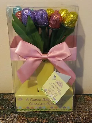 Alberts Belgian Milk Chocolate Candy Spring Flower Blossoms Bouquet Expire 2026 • £17.37