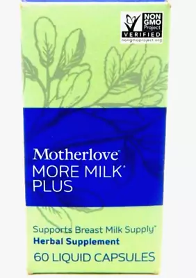 MotherLove MORE MILK PLUS Supports Lactation 60 Capsules Exp /2025 • $12.49