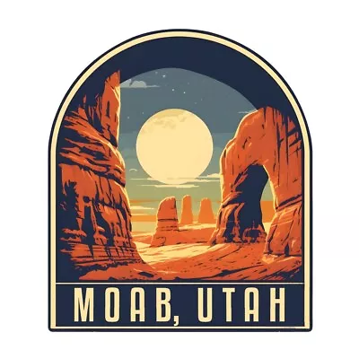 Moab Utah B Souvenir Memories Durable Vinyl Decal Sticker • $8.41