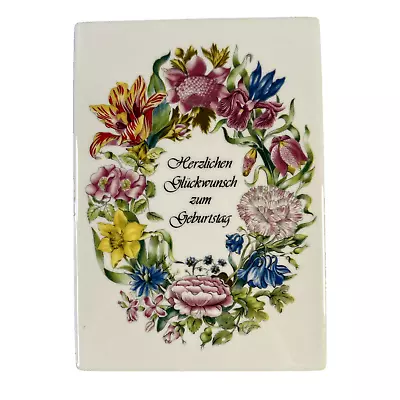 Villeroy & Boch Vilbo Card HAPPY BIRTHDAY Unused 4 X 6 Porcelain Postcard • $19.49