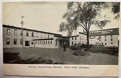 Printed Postcard - Warren Featherbone Factory Three Oaks Michigan MI  • $9.99