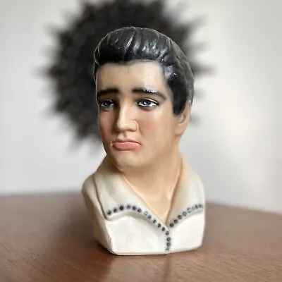 ✨Vintage Elvis Presley Hand Painted Ceramic Bust • $65