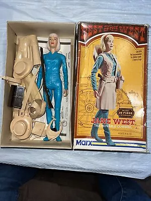Vintage 1960's Marx Jane West Action Figure W/box & Accessories #2067 White Hair • $34.99