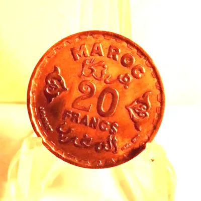Circulated 1952 (1371) 20 Francs Maroc Coin (60417)1 • $25
