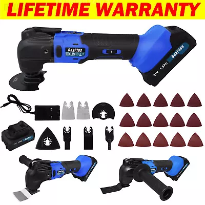 Cordless Oscillating Multi-Tool Cutter Power Variable Speed Battery & Charger • £40.10