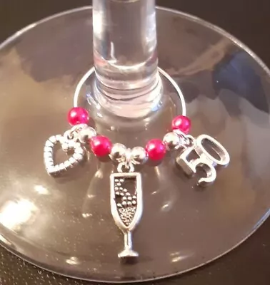 £2.45 • Buy 18th, 21st, 30th, 40th, 50th, 55th, 60th, 65th, 70th Or 80th Gift,  Glass Charm