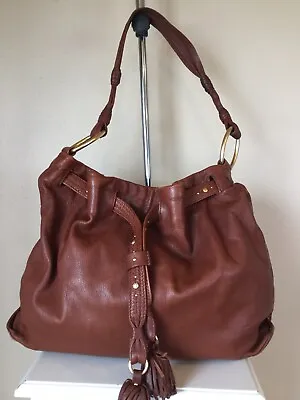 $25 • Buy Sigrid Olsen Purse Shoulder Bag Brown Leather Large 16” Wide 12” High