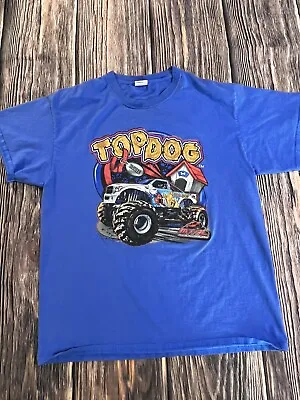 VTG Monster Truck Racing League Jam Top Dog Blue Shirt Large  • $37.99