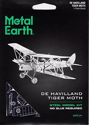 Metal Earth De Havilland Tiger Moth 3D Metal  Model + Tweezer  010664 • $8.82