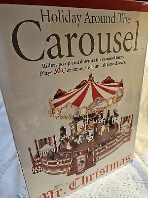 Mr CHRISTMAS HOLIDAY AROUND THE CAROUSEL MOTION MUSICAL WITH BOX • $89.99