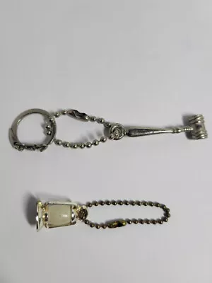 Vintage Keychain With Mallet & Keychain With Lantern Lot Of 2 • $5.99