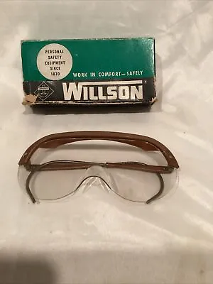 Vintage WILLSON Safety Glasses In Box Feather Spec • $15