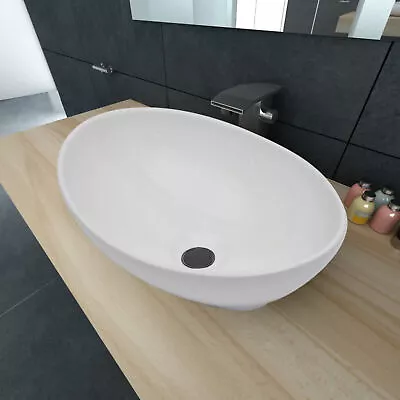 Ceramic Wash Basin Bathroom Vanity Unit  Bowl White Sink Counter  L8Y4 • $135.15