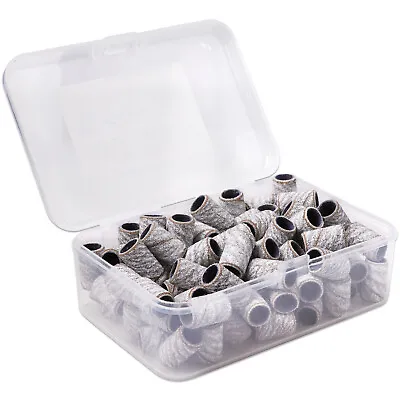 PANA 100 Pieces Nail Sanding Bands For Nail Drill Bits File (120 Grit Zebra) • $9.49