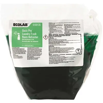 Ecolab 6101976 Oasis Pro LAUNDRY FRESH ROOM REFRESHER 2 - 2 L Pouch NEW! • $114.99