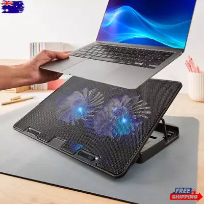 Laptop Cooling Fan Notebook Cooler Stand USB Fan Pad With USB Hub AU Stock* • $18.89