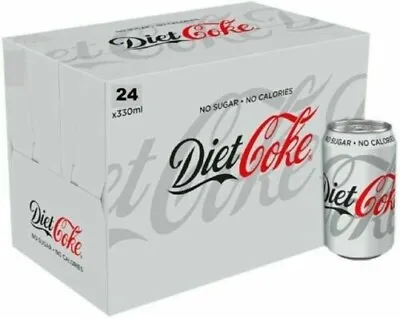 Coca-Cola 330ml Diet Coke Soft Drink Can - Pack Of 24 • £22.99