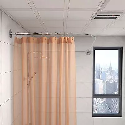 Shower Curtain Rod Corner Shower Curtain Rod L Shaped Shower Curtain Rod Fo... • $54.58