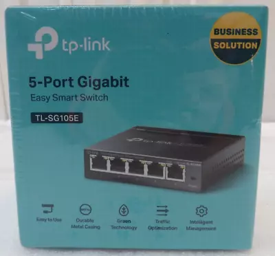 TP-LINK TL-SG105E 5 Port Gigabit Easy Smart Switch 10/100/1000 Mbps • $19.95