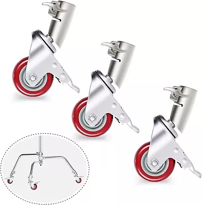 Neewer 3pcs Professional Swivel Caster Wheels Set W/ 75mm Dia For Neewer C-Stand • $59.99