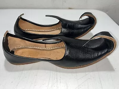 Nawabi Black Men’s Handmade Shoes Juti-traditional-leather-khussa New • $25