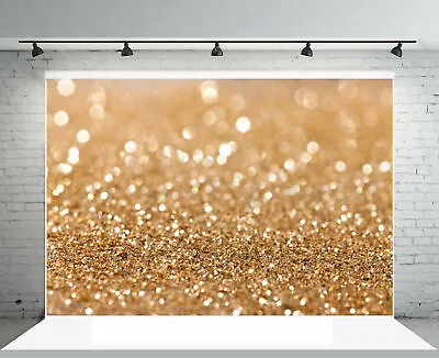 7X5FT Golden Glitter Studio Photography Backdrop Floor Photo Background Props US • $13.99