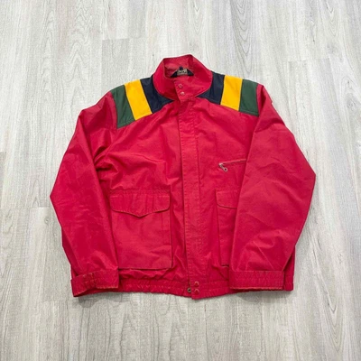 $28 • Buy VINTAGE 90s Gant The Rugger Colorblock Windbreaker Jacket Size Extra Large XL