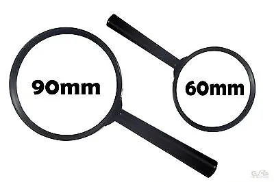 2 Pack Professional Magnifying Glass 90 & 60mm Reading Aid Loupe DIY Repair Tool • £2.49