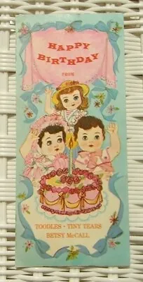 VINTAGE—1958-59 American Character Doll Birthday POSTCARD—Betsy McCall—FREE SHIP • $14.75