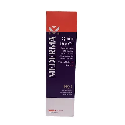 New MEDERMA • Quick Dry Oil  For Stretch Marks And Scars  3.4 Fl Oz / 100 ML • $11.90