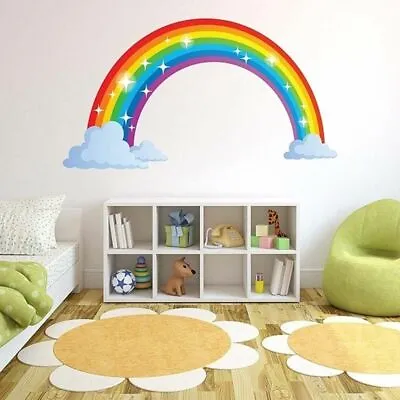 1Pc Rainbow Wall Sticker Collection Nursery Wall Decal Self Adhesive Home Decor • $12.55