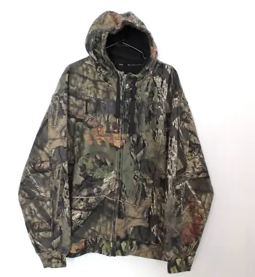 Mens 2XL - CABELAS Fleece Lined Insulated Camo Hunting Mossy Oak Jacket W/Hood • $19.95
