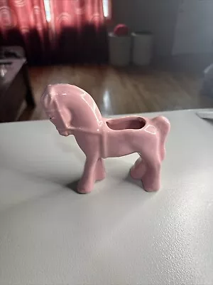 Shawnee Pottery Horse Pony Planter Figurine Pink Vintage 5 1/2  X 5  • $8.54