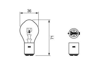 Bosch Incandescent Lamp 12V 35/35W S2 PURE LIGHT 1987302105 • $20.85