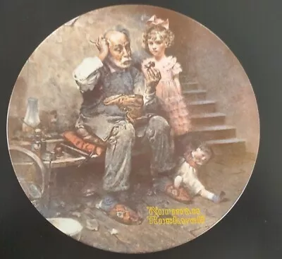 Norman Rockwell Plate  The Cobbler  Vintage Limited Edition Initialed Numbered  • $8