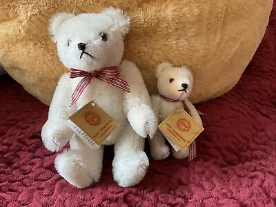 Small Mohair White Hermann Teddy Bear-5  Germany 5-way Jointed And Larger Same • $45