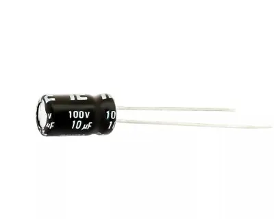 ICC 10uf 100v 105c Radial Electrolytic Capacitors 6.5x11.7mm (10/25/50 Pack) • $14.75