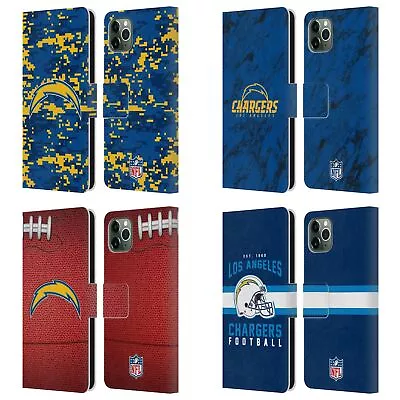 OFFICIAL NFL LOS ANGELES CHARGERS GRAPHICS LEATHER BOOK CASE FOR APPLE IPHONE • $38.45
