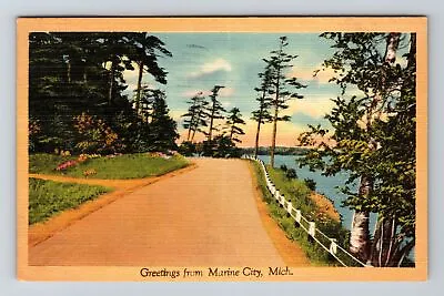 Marine City MI-Michigan General Greetings From Marine City Vintage Postcard • $7.99