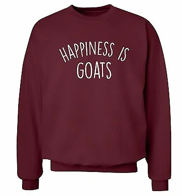 Happiness Is Goats Hoodie / Sweatshirt Animal Farm Farmer Kid Pet Love 1852 • £25.95