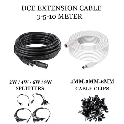 DC POWER 12V EXTENSION CABLE For CCTV CAMERA / LED / DVR / PSU LEAD 5.5 X 2.1mm • £5.70