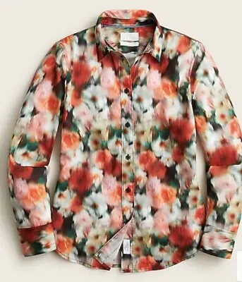 New Women's J Crew Slim Fit Cotton Shirt In Liberty Hazy Days Floral Sz 0 • $109.98